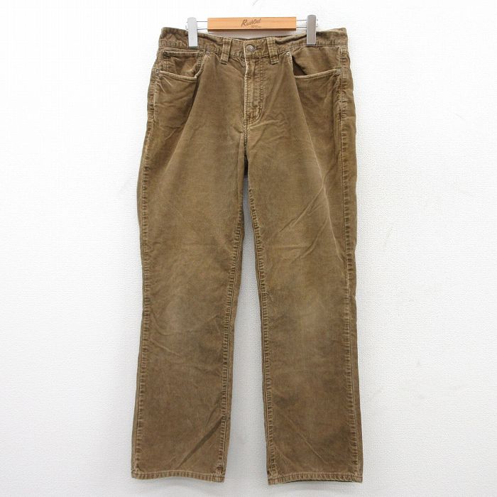 W34★古着 ラルフローレン Ralph Lauren ブランド コーデュロイ パンツ メンズ コットン 茶 ブラウン 25sep18 中古 ボトムス ロング