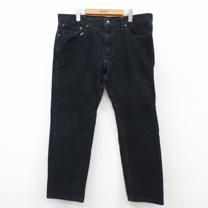 W38★古着 リーバイス Levis 502 コーデュロイ パンツ メンズ 黒 ブラック 25sep18 中古 ボトムス ロング