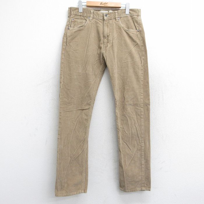 W33★古着 パタゴニア patagonia コーデュロイ パンツ メンズ オーガニックコットン ベージュ カーキ 25oct25 中古 ボトムス ロング