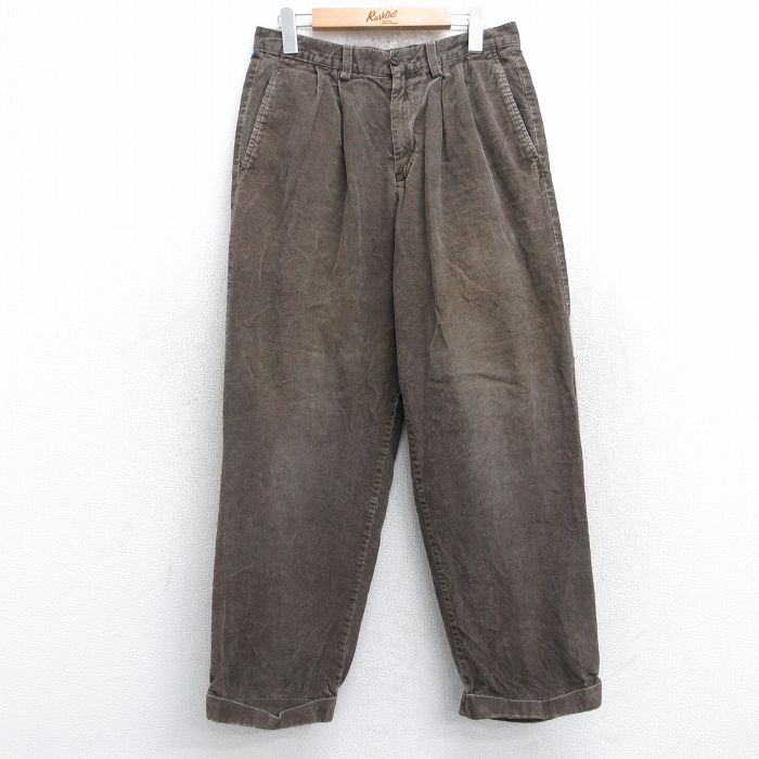 W30★古着 ドッカーズ コーデュロイ パンツ メンズ 00年代 00s コットン 茶 ブラウン 25oct31 中古 ボトムス ロング
