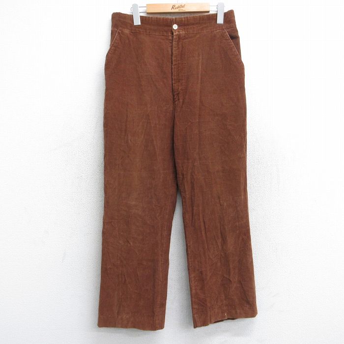 W32★古着 エルエルビーン LLBEAN コーデュロイ パンツ メンズ 80年代 80s 茶 ブラウン 【spe】 25oct31 中古 ボトムス ロング
