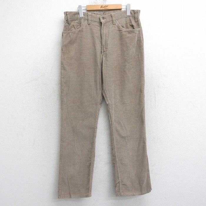 W34★古着 リーバイス Levis 519 コーデュロイ パンツ メンズ 80年代 80s タロン USA製 ベージュ【spe】 25nov20