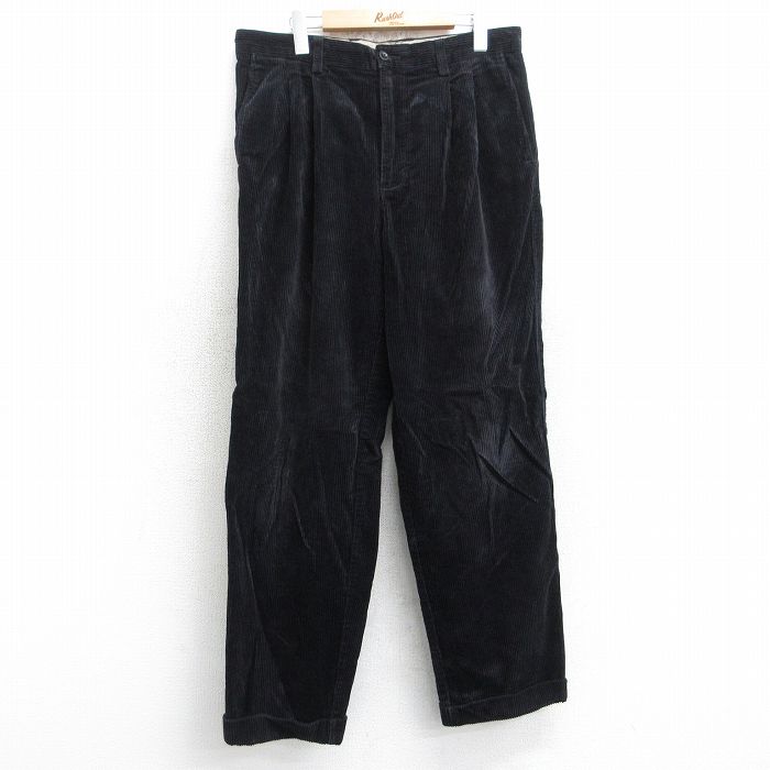 W34★古着 ギャップ GAP コーデュロイ パンツ メンズ 太畝 コットン 黒 25nov20
