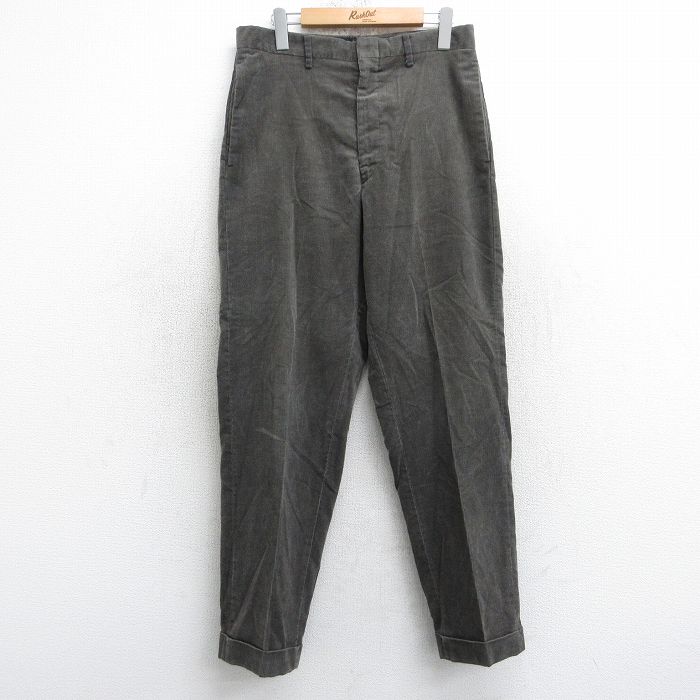 W32★古着 シアーズ コーデュロイ パンツ メンズ 80年代 80s タロン 茶系 25nov20