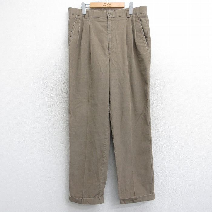 【20%OFF】W36★古着 HAGGAR コーデュロイ パンツ メンズ 80年代 80s ベージュ系 25dec04