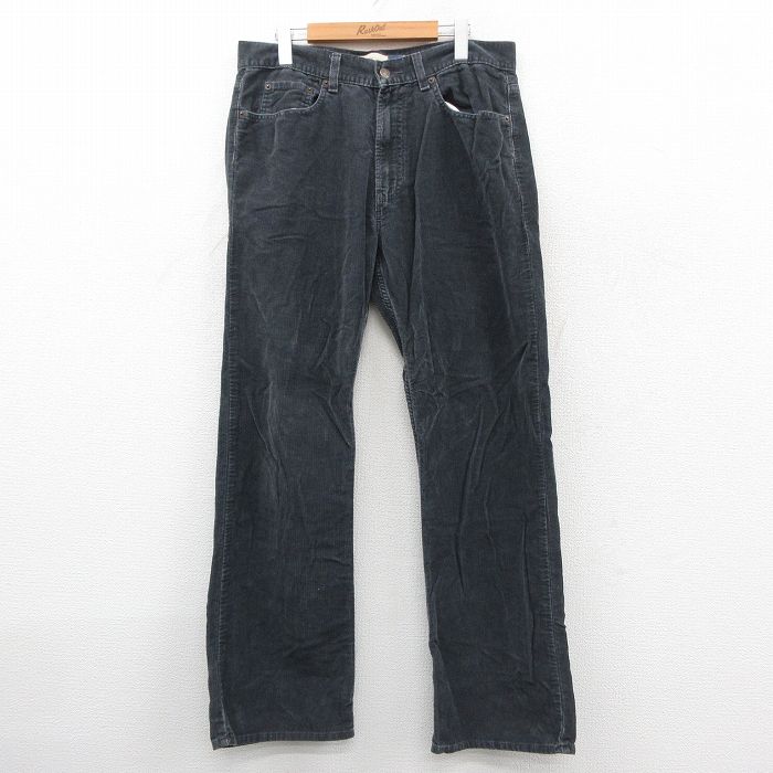 W33★古着 ギャップ GAP コーデュロイ パンツ メンズ 00年代 00s コットン 濃グレー 25dec20