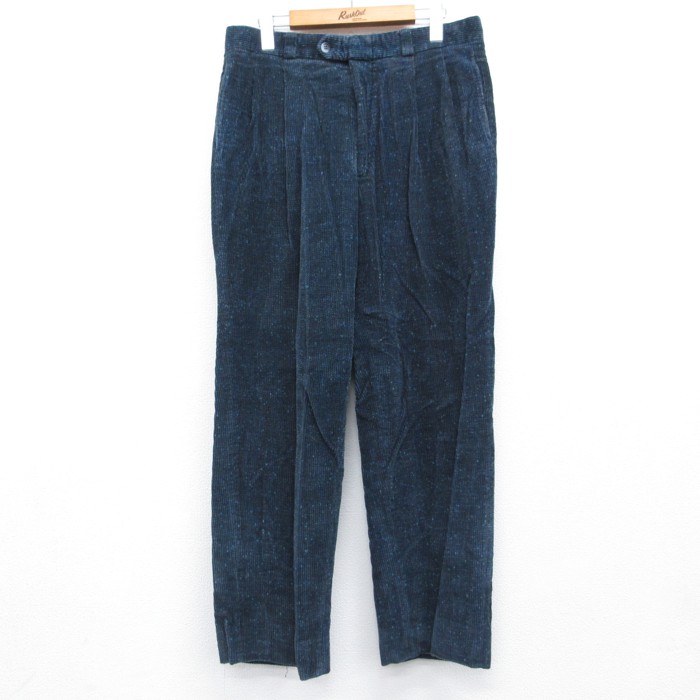Geoffrey Beene 80s コーデュロイパンツ タロン ネイビー 実寸W33 | 古着