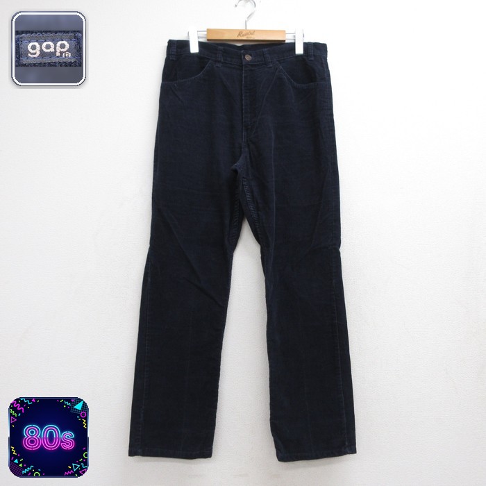 ギャップ 80s コーデュロイパンツ ネイビー 実寸W32 | 古着