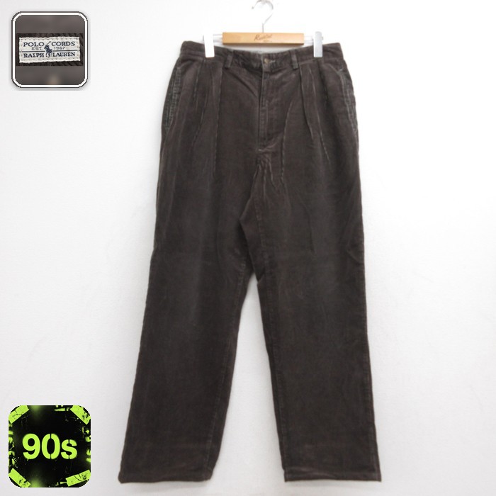 ラルフローレン 90s コーデュロイパンツ 太畝 ブラウン 実寸W31 | 古着