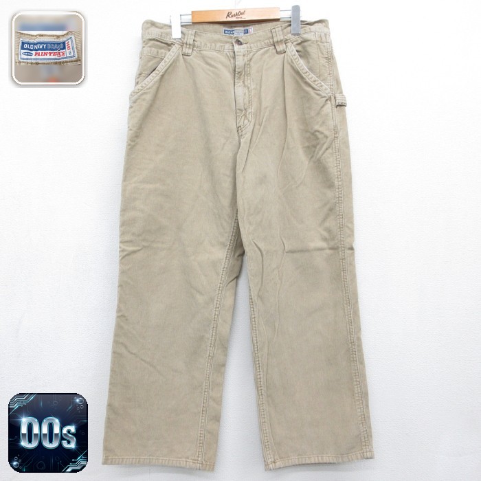 OLD NAVY 00s コーデュロイパンツ ペインター ベージュ 実寸W34 | 古着