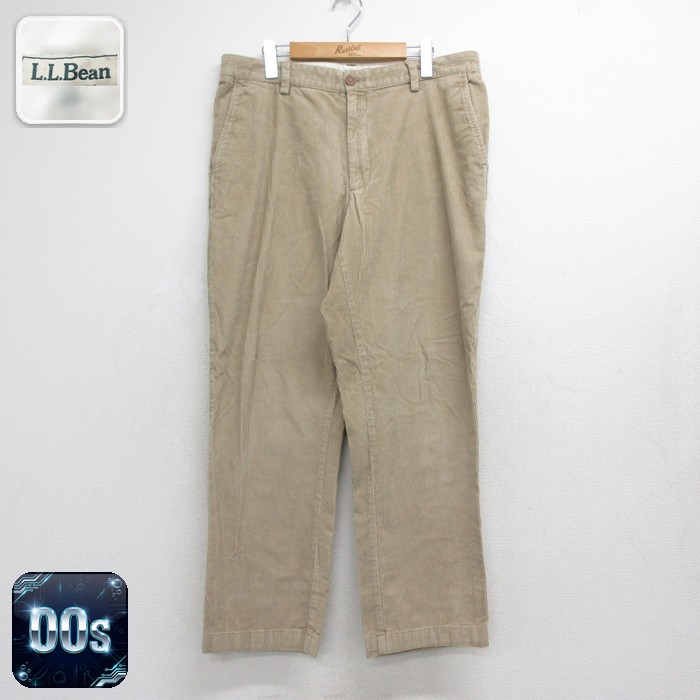 L.L.Bean 00s コーデュロイパンツ 太畝 ベージュ 実寸W34 | 古着