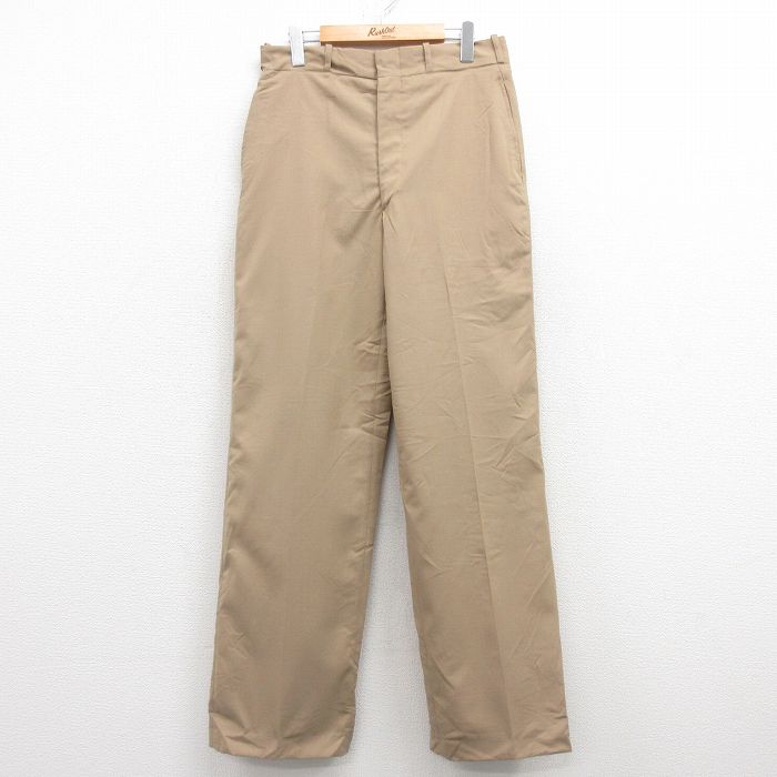 W32★古着 ビンテージ ミリタリー スラックス パンツ メンズ 60年代 60s ウール USA製 ベージュ カーキ 【spe】 25feb03 中古 ボトムス ロング