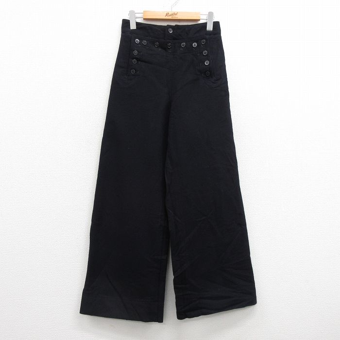 W28★古着 ビンテージ ミリタリー セーラー パンツ メンズ 70年代 70s ウール USA製 濃紺 ネイビー 25feb03 中古 ボトムス ロング