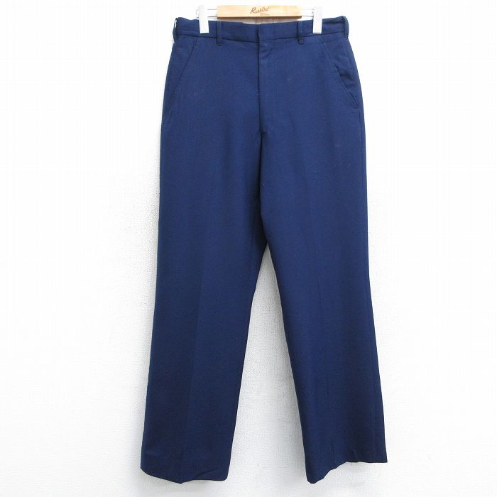 【50%OFF】W33★古着 ミリタリー パンツ メンズ 90年代 90s USA製 紺 ネイビー 25feb15 中古 ボトムス ロング
