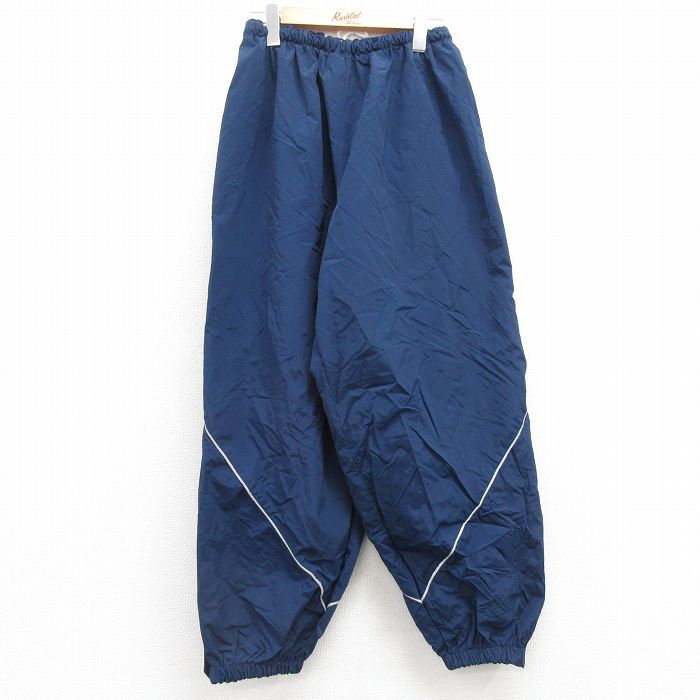 W28★古着 ミリタリー ナイロン パンツ メンズ 00年代 00s リフレクター USA製 紺 ネイビー 内側メッシュ 25feb21 中古 ボトムス ロング