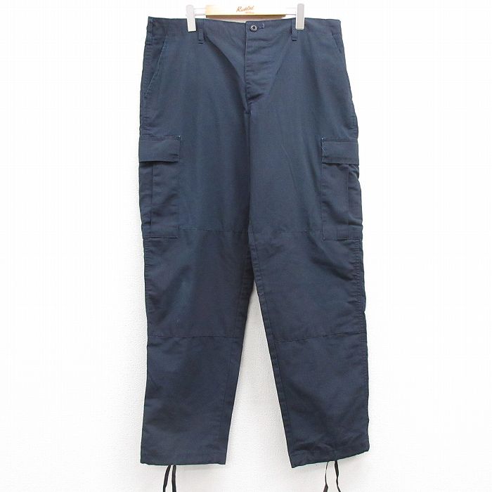 W39★古着 カムコ CAMCO ミリタリー カーゴ パンツ メンズ 90年代 90s リップストップ USA製 紺 ネイビー 【spe】 25jul16 中古 ボトムス ロング