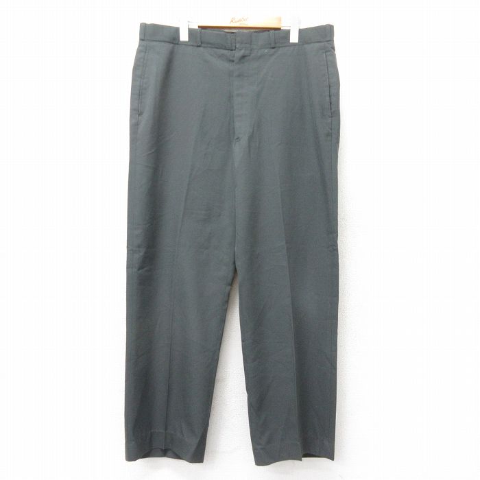 W36★古着 ミリタリー パンツ メンズ 80年代 80s USA製 濃グレー系 25nov15