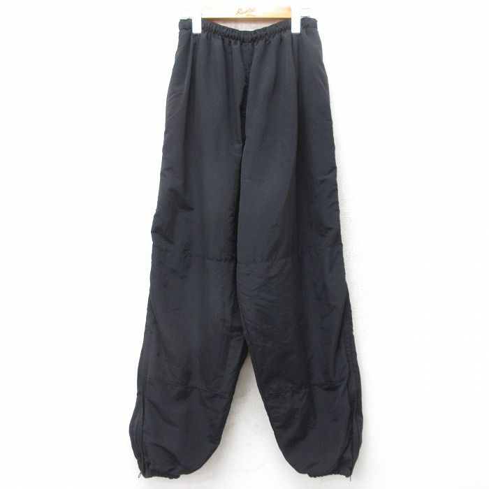 W33★古着 ミリタリー ナイロン パンツ メンズ 00年代 00s USA製 黒 内側メッシュ 25nov15