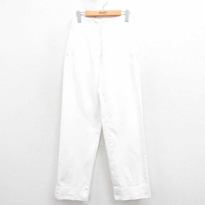 W28★古着 ビンテージ ミリタリー パンツ メンズ 60年代 60s NAVAL 白【spe】 25dec15