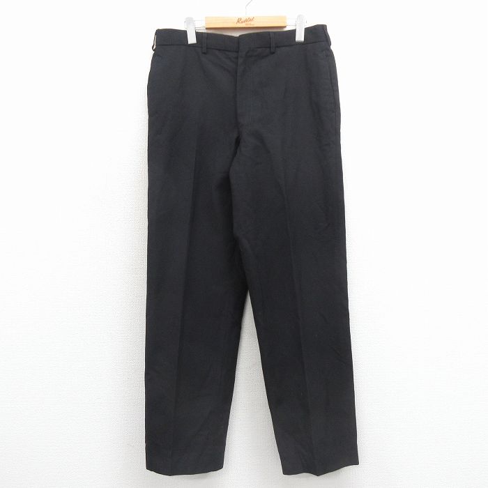 W35★古着 ビンテージ ミリタリー パンツ メンズ 70年代 70s ウール USA製 黒 26jan20