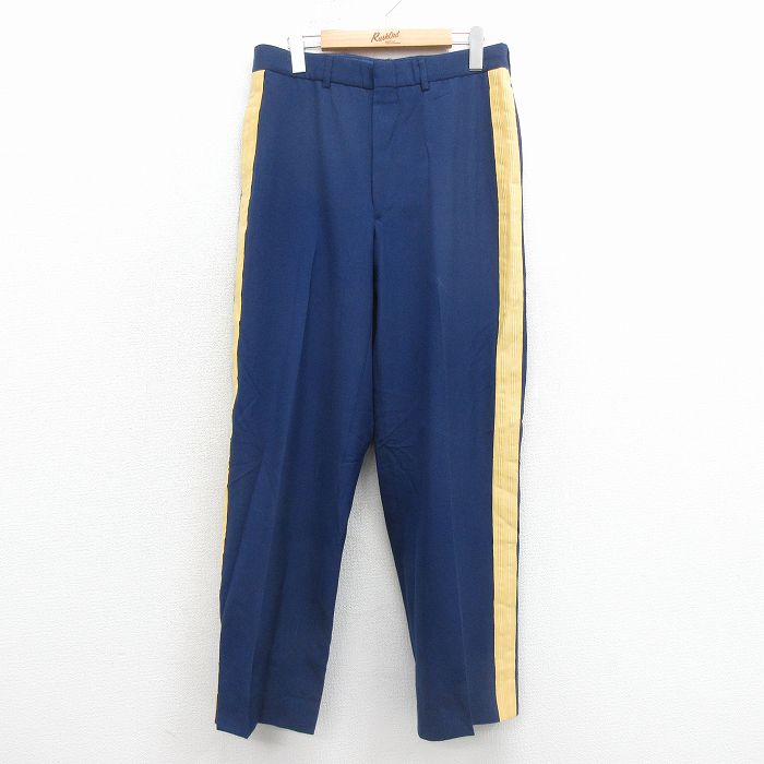 W32★古着 ミリタリー パンツ メンズ USアーミー USA製 紺他 26jan24