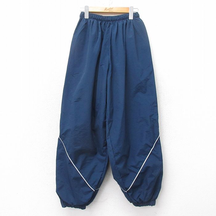 W29★古着 ミリタリー ナイロン パンツ メンズ USエアフォース リフレクター USA製 紺他 内側メッシュ【spe】 26feb04