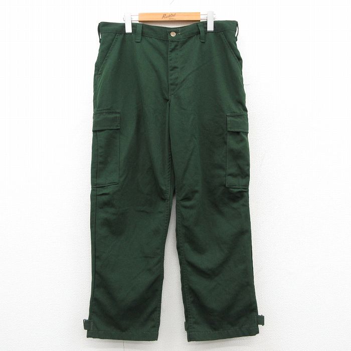 W35★古着 ミリタリー カーゴ パンツ メンズ 00年代 00s USA製 緑 26feb07