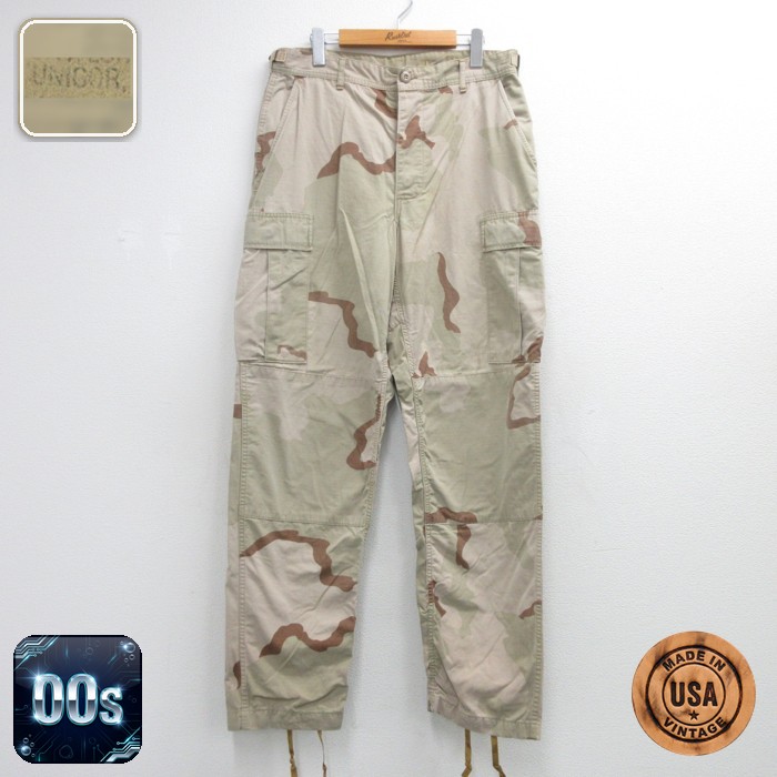 00s ミリタリーパンツ US ARMYコンバット デザートカモ 実寸W34 | 古着