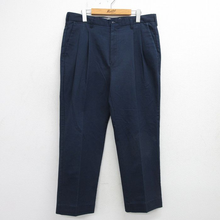 W36★古着 ワーク パンツ メンズ 90年代 90s CiNTAS USA製 紺 ネイビー 24jun21 中古 ボトムス ロング