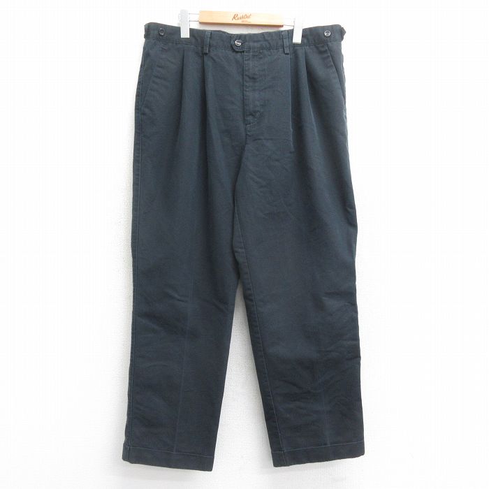 W38★古着 ドッカーズ パンツ メンズ 00年代 00s 黒 ブラック 24sep12 中古 ボトムス ロング