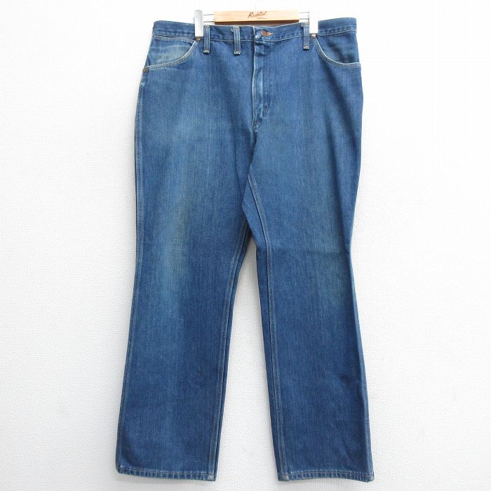 【30%OFF】W38★古着 ラングラー Wrangler ジーンズ メンズ 90年代 90s 紺 ネイビー デニム 24sep19 中古 ボトムス ジーパン Gパン ロング パンツ