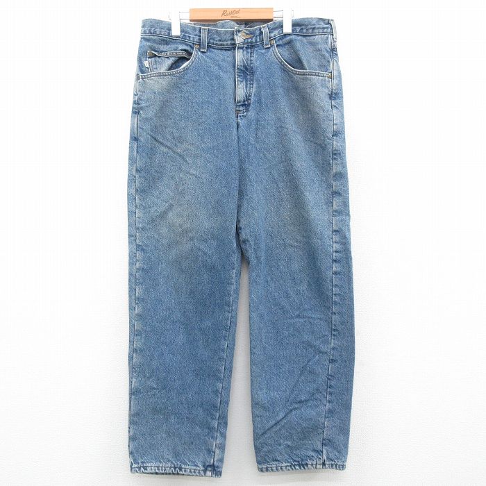 【30%OFF】W36★古着 エルエルビーン LLBEAN ジーンズ メンズ 00年代 00s 紺 ネイビー デニム 内側フランネル 24sep26 中古 ボトムス ジーパン Gパン ロング パンツ