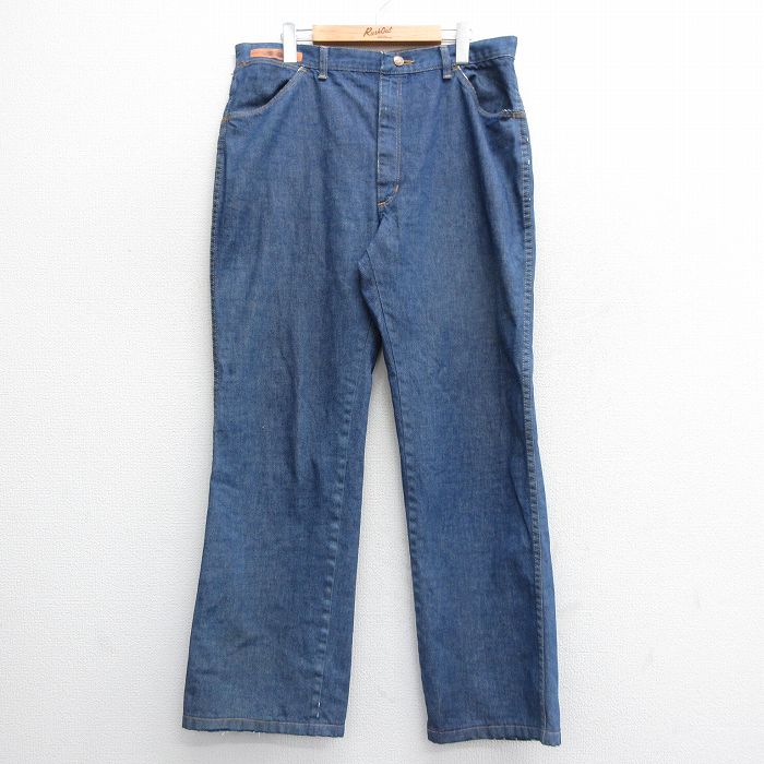 W36★古着 レッドキャップ ジーンズ メンズ 90年代 90s USA製 紺 ネイビー デニム 24oct21 中古 ボトムス ジーパン Gパン ロング パンツ