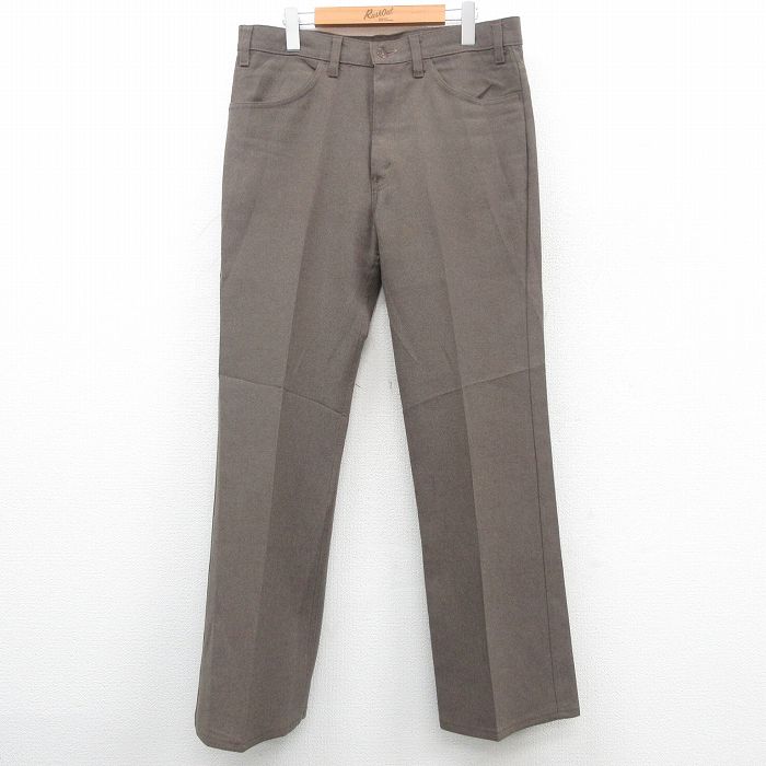 W35★古着 リーバイス Levis スラックス パンツ メンズ 80年代 80s タロン 茶 ブラウン 24nov01 中古 ボトムス ロング