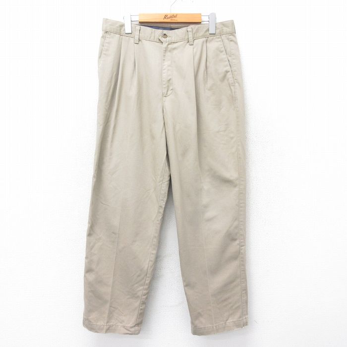 W35★古着 ドッカーズ チノ パンツ チノパン メンズ 00年代 00s コットン ベージュ カーキ 24nov05 中古 ボトムス ロング