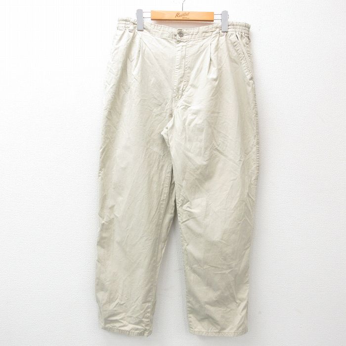 W35★古着 ドッカーズ パンツ メンズ 90年代 90s コットン ベージュ カーキ 24nov05 中古 ボトムス ロング