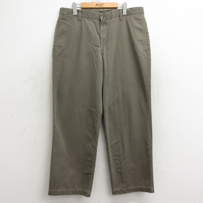 W36★古着 ドッカーズ チノ パンツ チノパン メンズ 00年代 00s コットン 茶系 ブラウン 24nov06 中古 ボトムス ロング