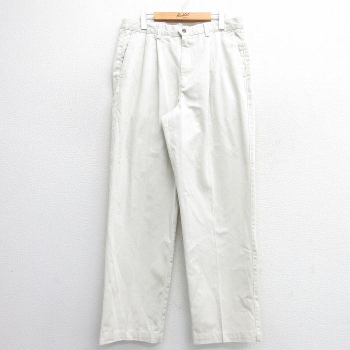 W34★古着 ドッカーズ パンツ メンズ 00年代 00s コットン 薄ベージュ カーキ 24nov07 中古 ボトムス ロング