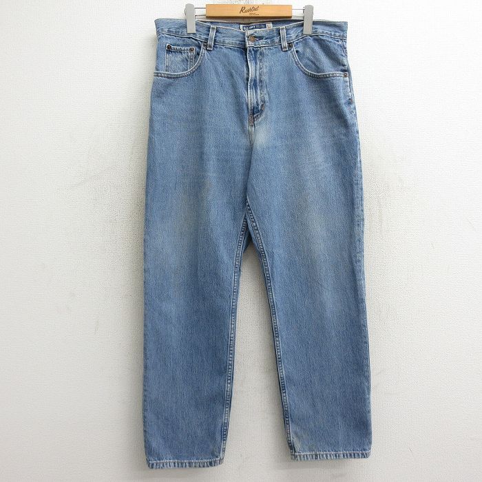 W35★古着 オールドネイビー ジーンズ メンズ 00年代 00s コットン 紺　デニム ネイビー 24nov07 中古 ボトムス ジーパン Gパン ロング パンツ