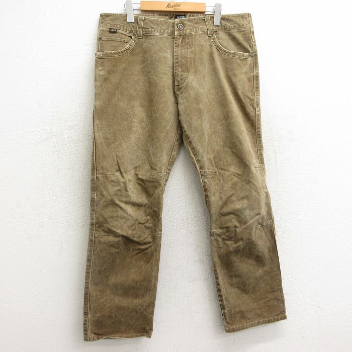 W36★古着 クール KUHL パンツ メンズ 茶系 ブラウン 24nov07 中古 ボトムス ロング