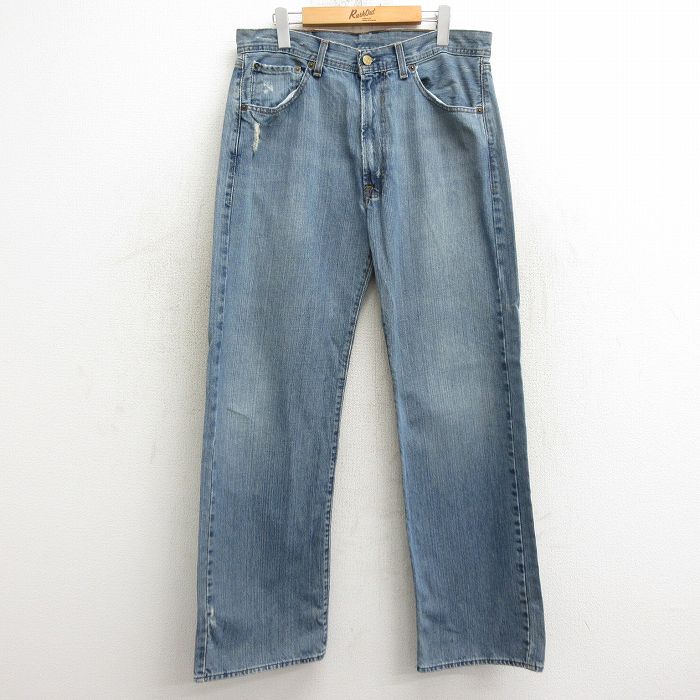 W34★古着 ラルフローレン Ralph Lauren ポロジーンズ ジーンズ メンズ コットン 紺 ネイビー デニム 24nov07 中古 ボトムス ジーパン Gパン ロング パンツ