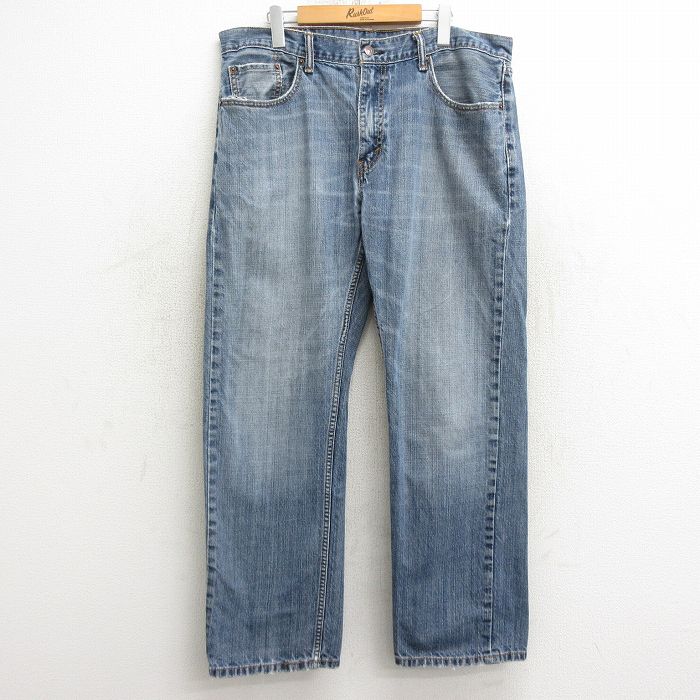 W36★古着 リーバイス Levis 559 ジーンズ メンズ ヒゲ コットン 紺 ネイビー デニム 24nov08 中古 ボトムス ジーパン Gパン ロング パンツ