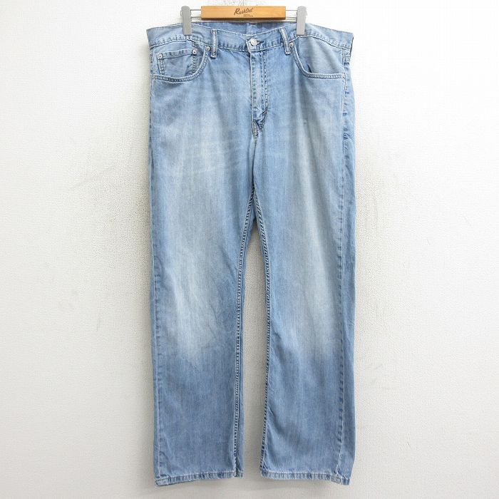 W39★古着 リーバイス Levis 559 ジーンズ メンズ ヒゲ 大きいサイズ コットン 薄紺 ネイビー デニム 24nov08 中古 ボトムス ジーパン Gパン ロング パンツ