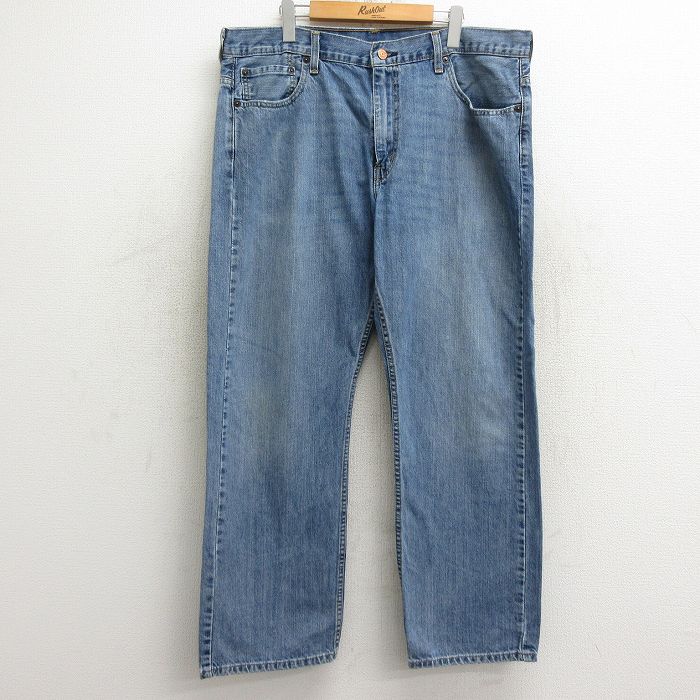 W39★古着 リーバイス Levis 569 ジーンズ メンズ ヒゲ 大きいサイズ コットン 紺 ネイビー デニム 24nov08 中古 ボトムス ジーパン Gパン ロング パンツ
