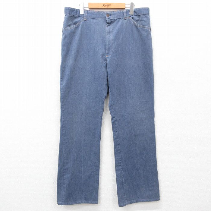 【50%OFF】W36★古着 パンツ メンズ 80年代 80s タロン 紺 ネイビー 24nov08 中古 ボトムス ロング