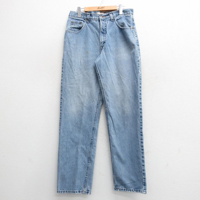 W33★古着 セントジョンズベイ ジーンズ メンズ 90年代 90s 紺 ネイビー デニム 24nov16 中古 ボトムス ジーパン Gパン ロング パンツ