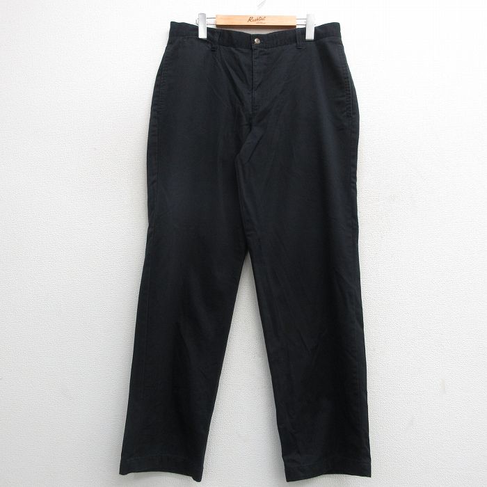 W35★古着 ドッカーズ パンツ メンズ 00年代 00s コットン 黒 ブラック 24nov16 中古 ボトムス ロング