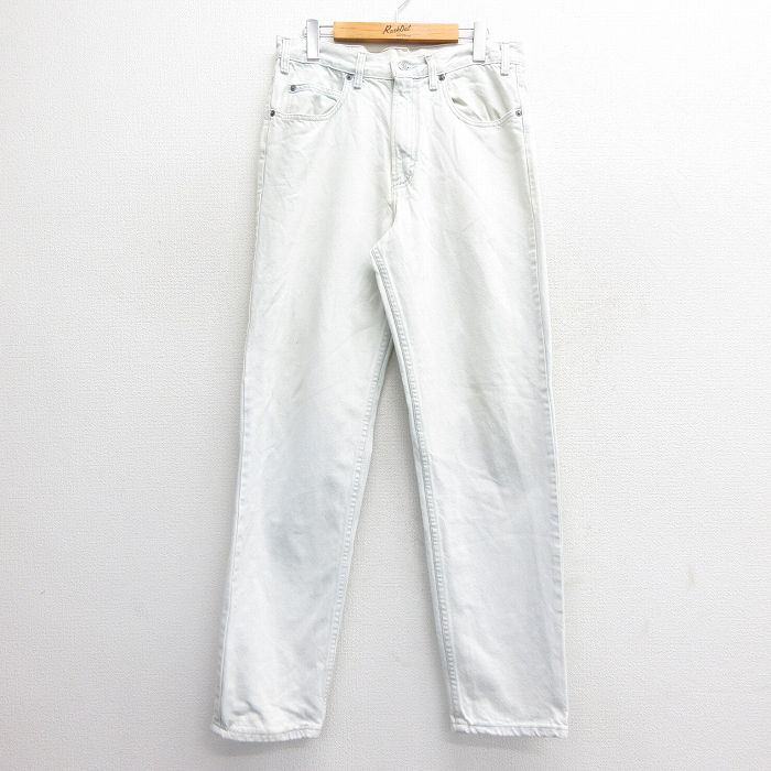 W33★古着 ギャップ GAP ジーンズ メンズ 90年代 90s コットン USA製 薄紺 ネイビー デニム 24nov25 中古 ボトムス ジーパン Gパン ロング パンツ