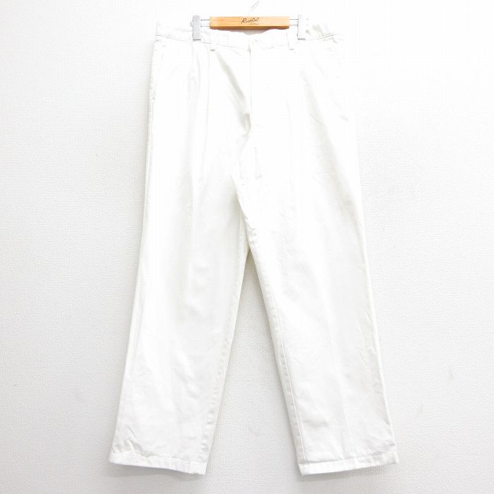 W37★古着 ドッカーズ パンツ メンズ 白 ホワイト 24nov25 中古 ボトムス ロング
