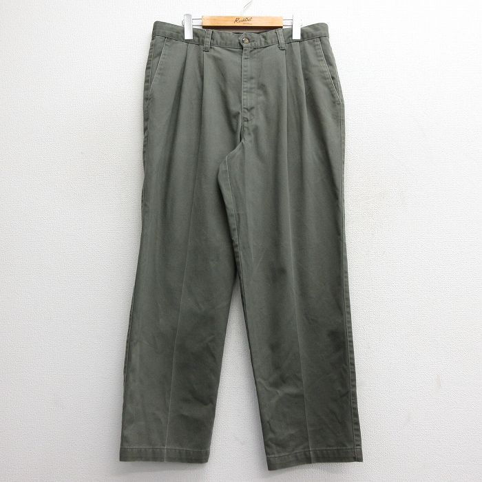 W35★古着 ドッカーズ パンツ メンズ 00年代 00s 緑系 グリーン 24nov25 中古 ボトムス ロング